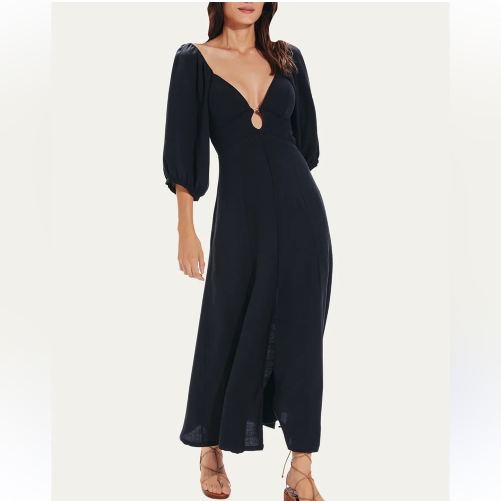 Vix paula Hermanny Rosa Detail Long Dress Size Medium 8-10 298 NWT